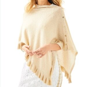 Women's Lilly Pulitzer Heathered Sand Dune Metallic Valiente Wrap NWT